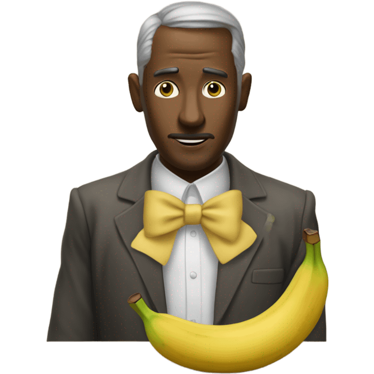 Banana comiéndose un boniato mientras sonríe  emoji