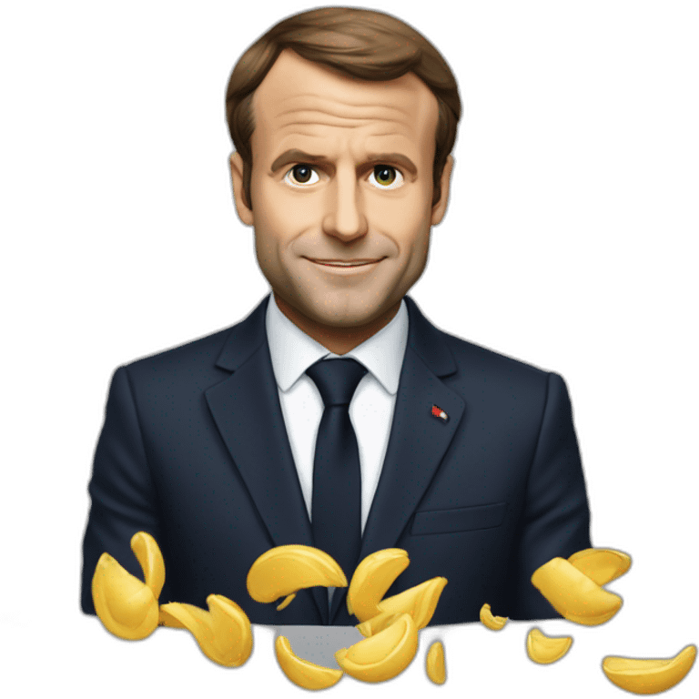 macron qui fait des weeling emoji