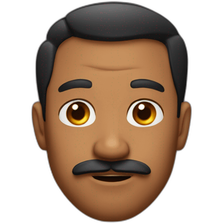 a brown man with moustache rolling his eyes emoji