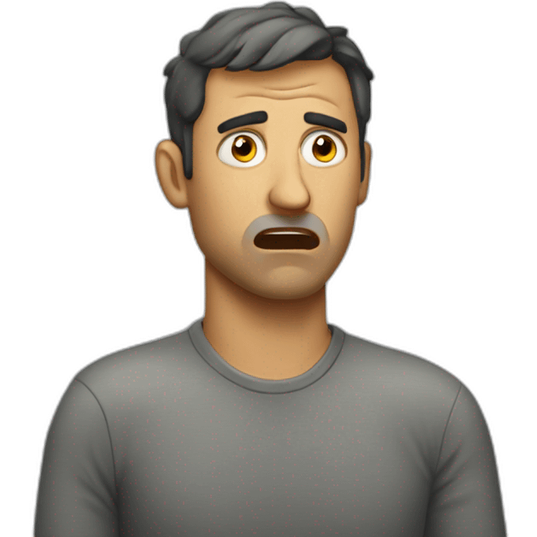 exasperated man emoji