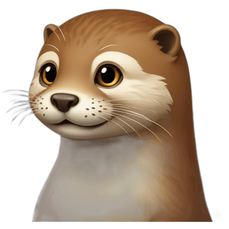 loutre sur un chat roux emoji