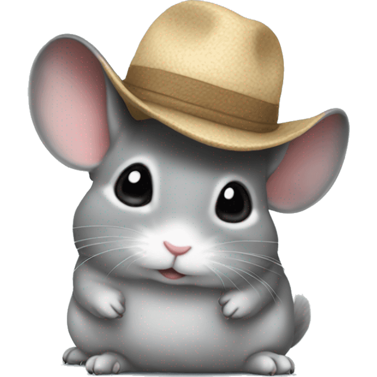 chinchilla in a hat emoji