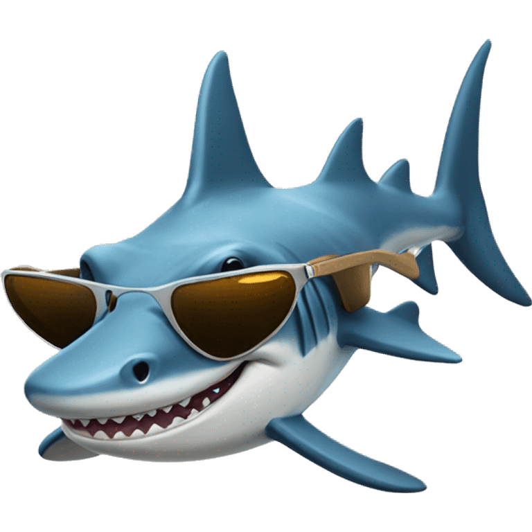 hammerhead shark with sunglasses  emoji