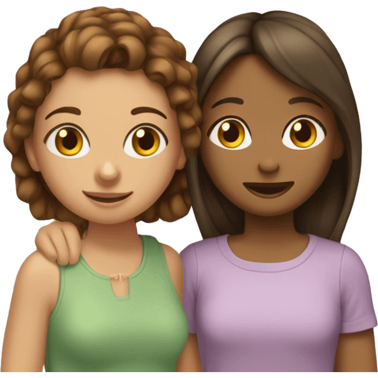 Une fille meilleure ami avec un autre fille emoji