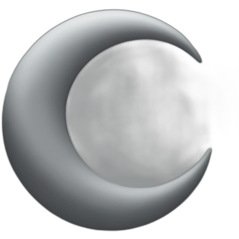 Grey crescent emoji