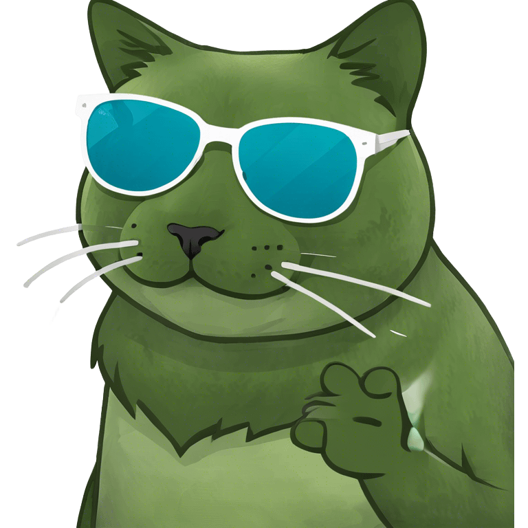 Cat with sunglasses emoji