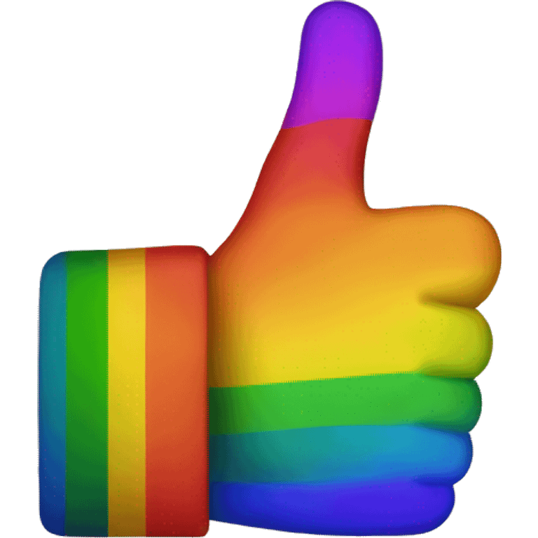 Rainbow thumbs up emoji