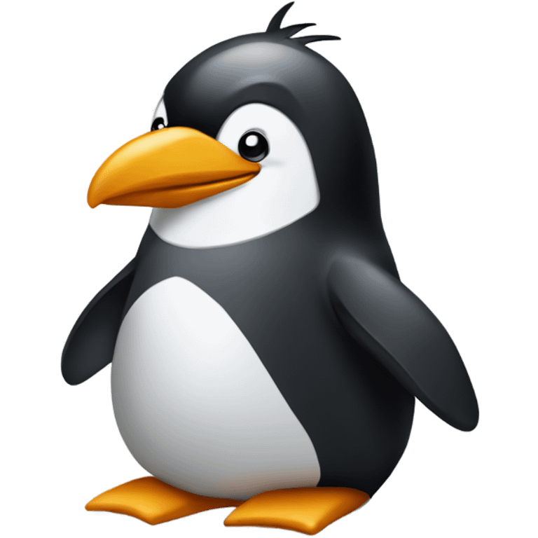 Annoyed penguin doing something they ain’t got no business doing  emoji