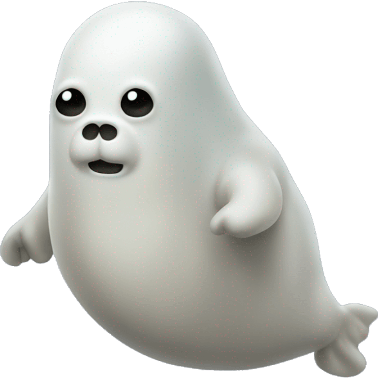 A ghost but with the body of a walrus emoji