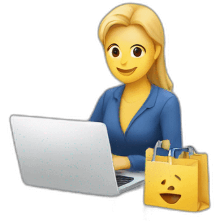 employees working in laptop emoji