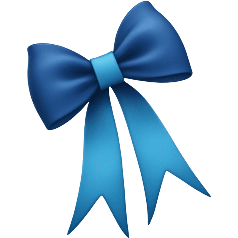 Bow in light and dark blue colors emoji