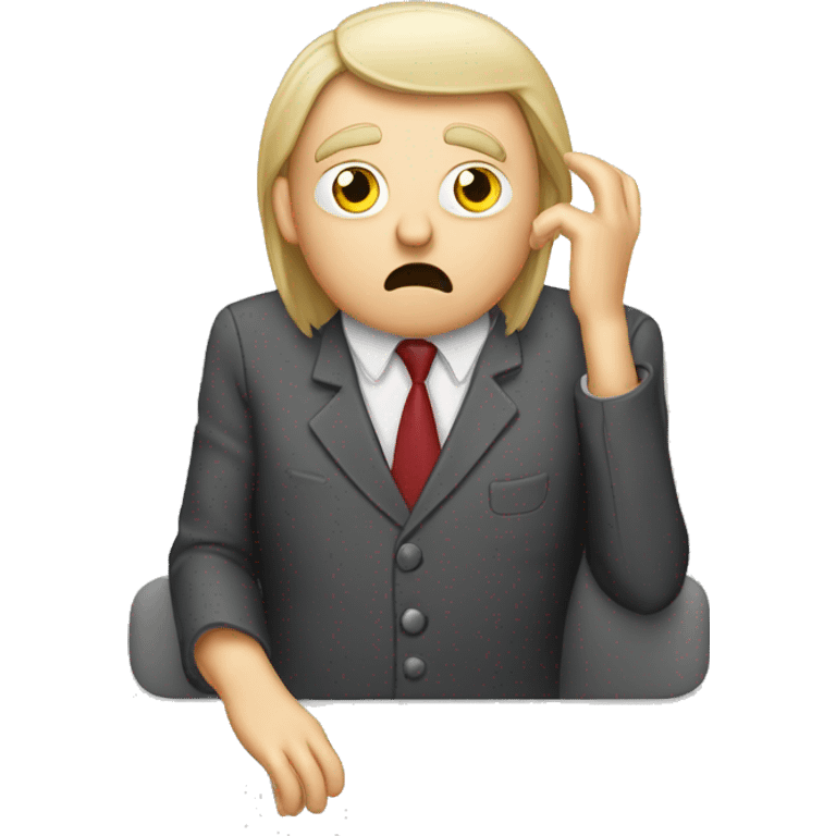 administrator frustrated with too many scheduling options emoji