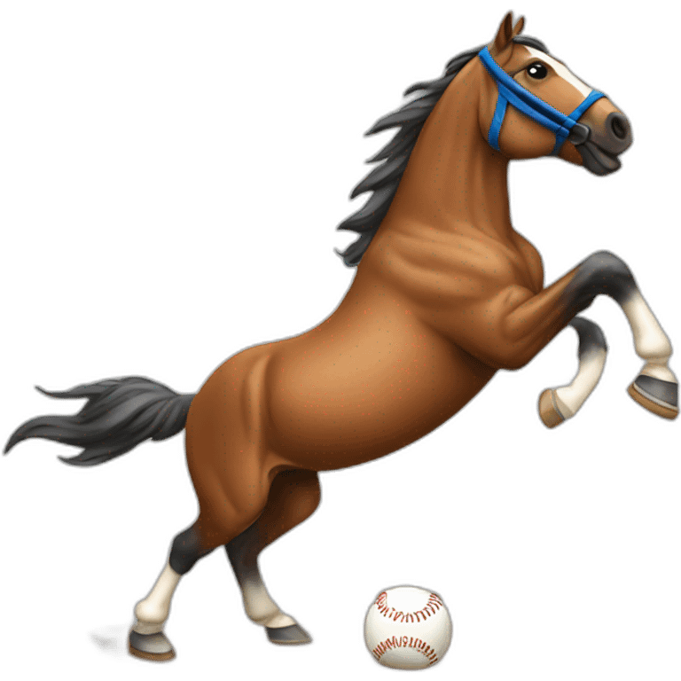 A horse playing baseball  emoji