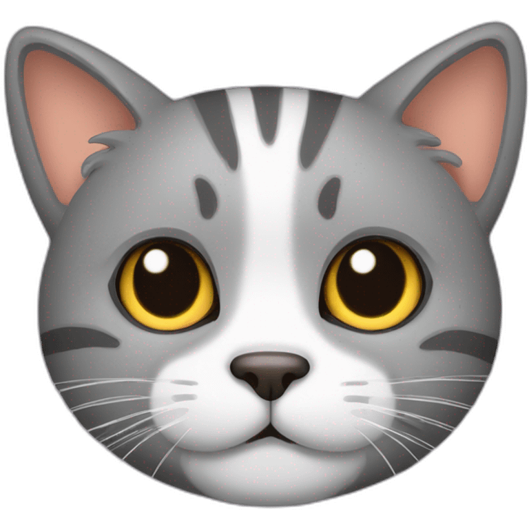 vectoral drawing of a cat but with a dog head and whiskers emoji