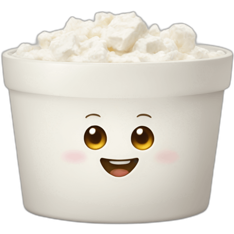 Happy Cottage Cheese emoji