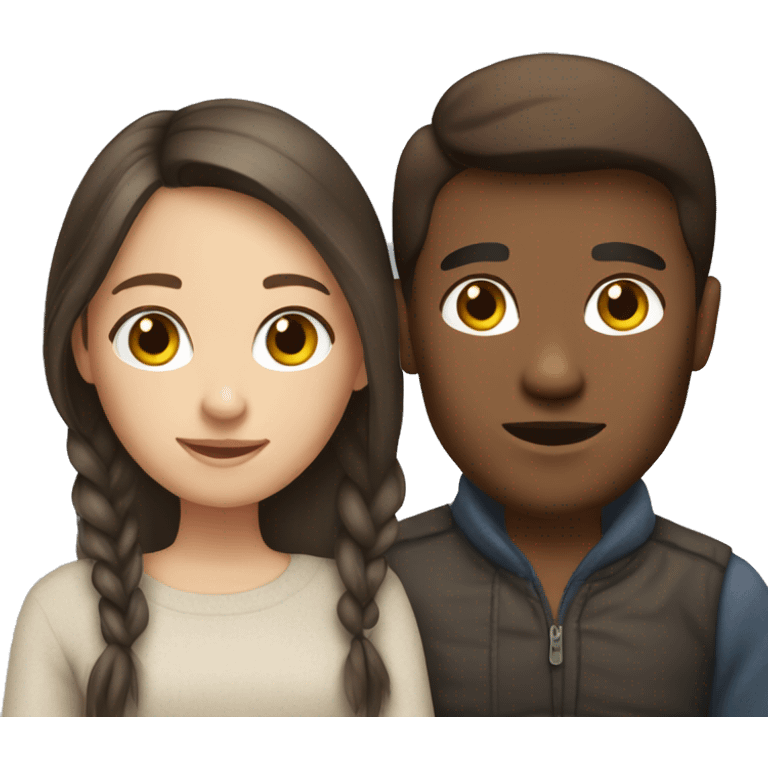 Brunette girl with Norwegian boyfriend  emoji