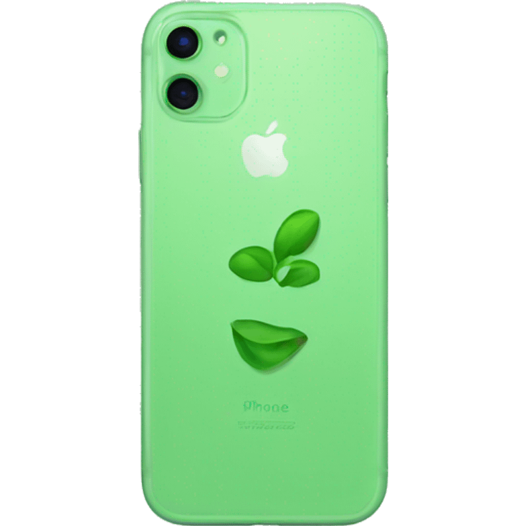 Green iphone emoji