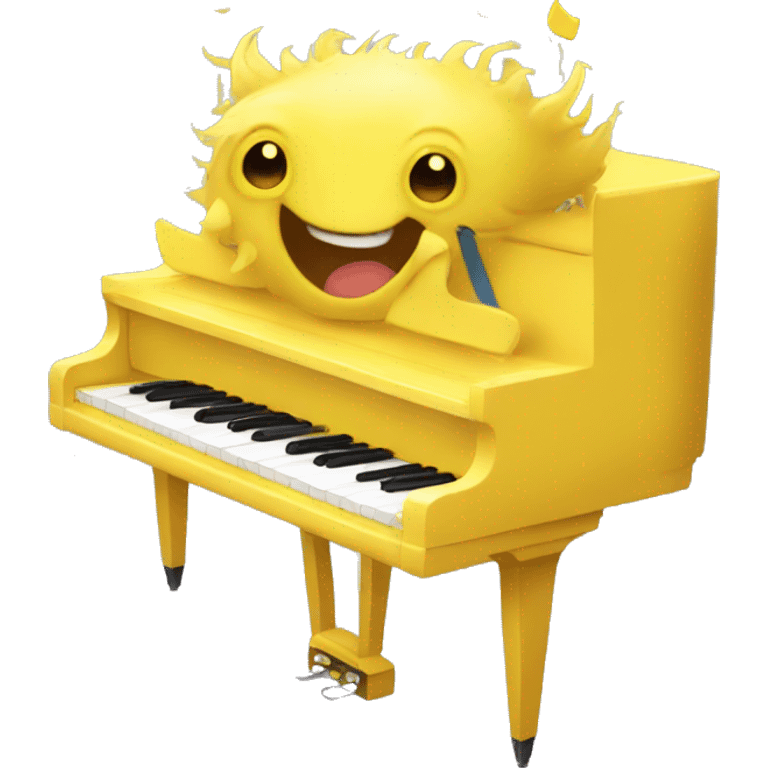 cute yellow piano creature emoji