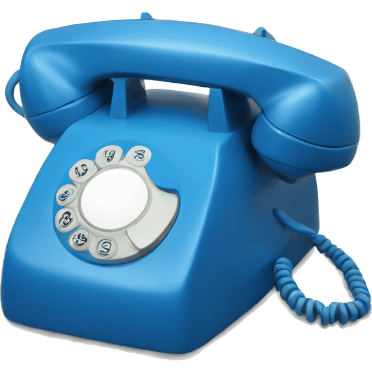 blue telephone emoji