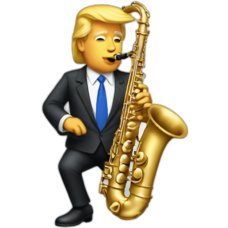 Donald trump playing saxophone emoji