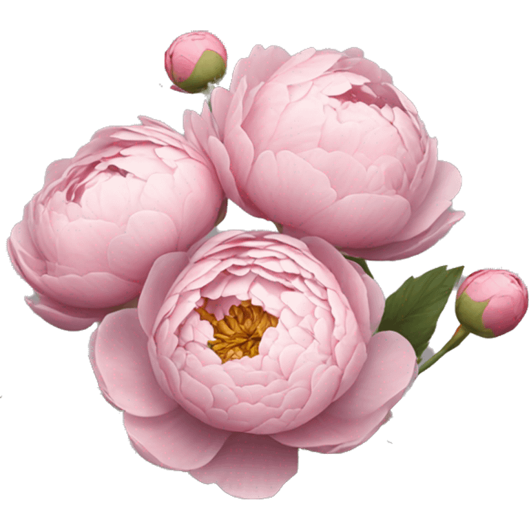 Rose peonie Bouquet, realistic emoji