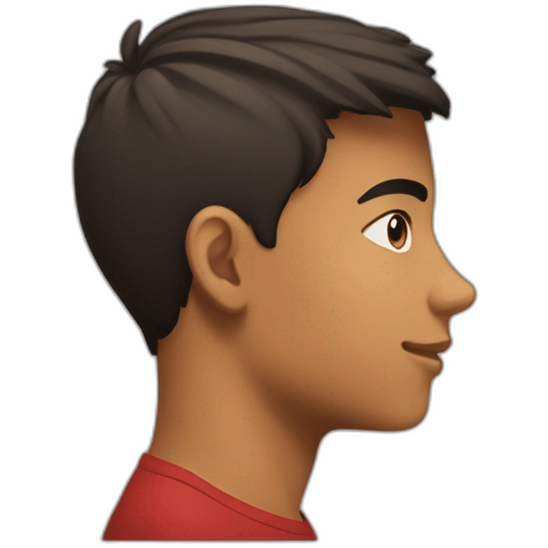 armenian-brownskin 14 y. o. boy, side view emoji