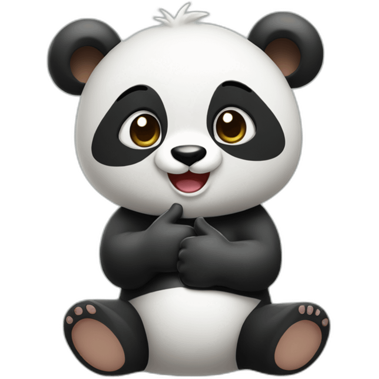 cute panda thumbs up emoji