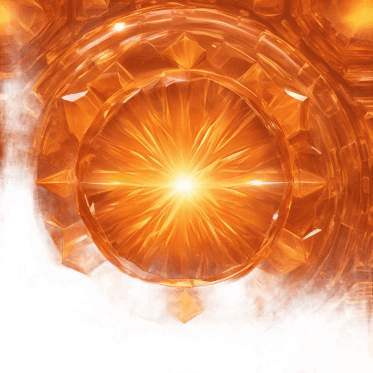 Orange crystal circle emoji