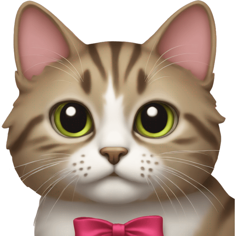 Cat with a bow emoji