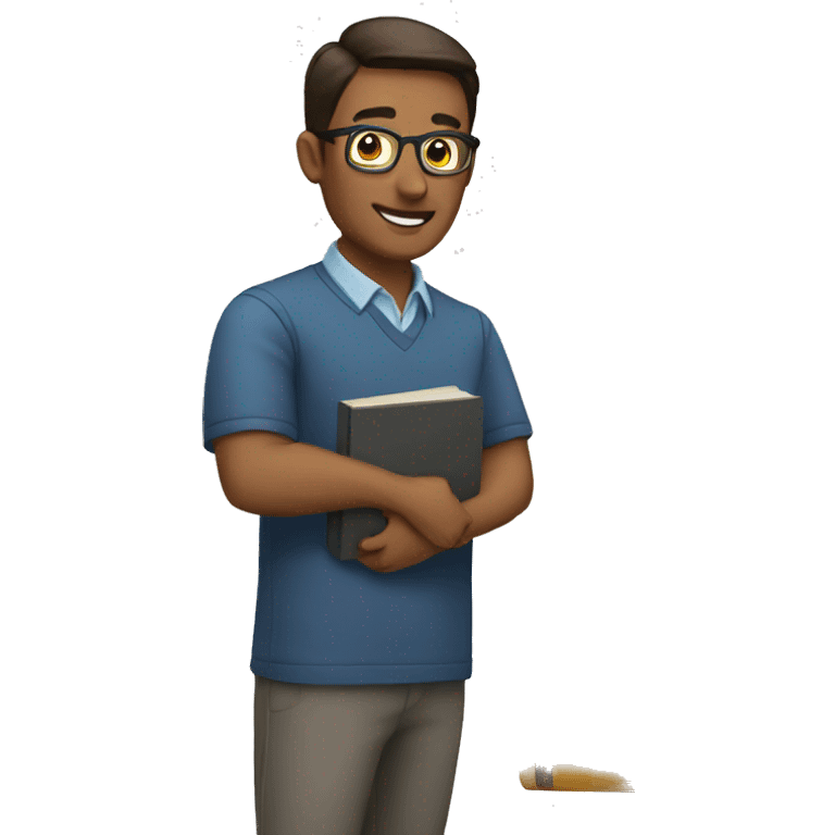 teacher and book emoji