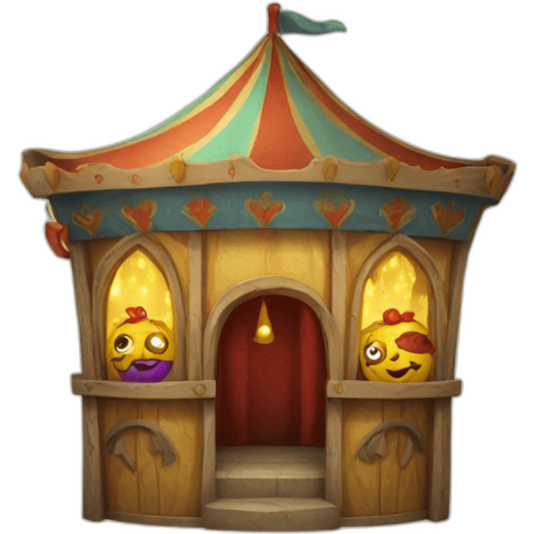 medieval funhouse decorated in a carnival way emoji