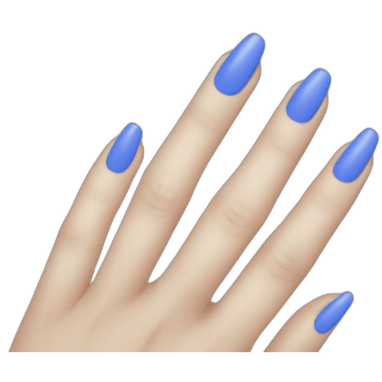 Blue nails emoji