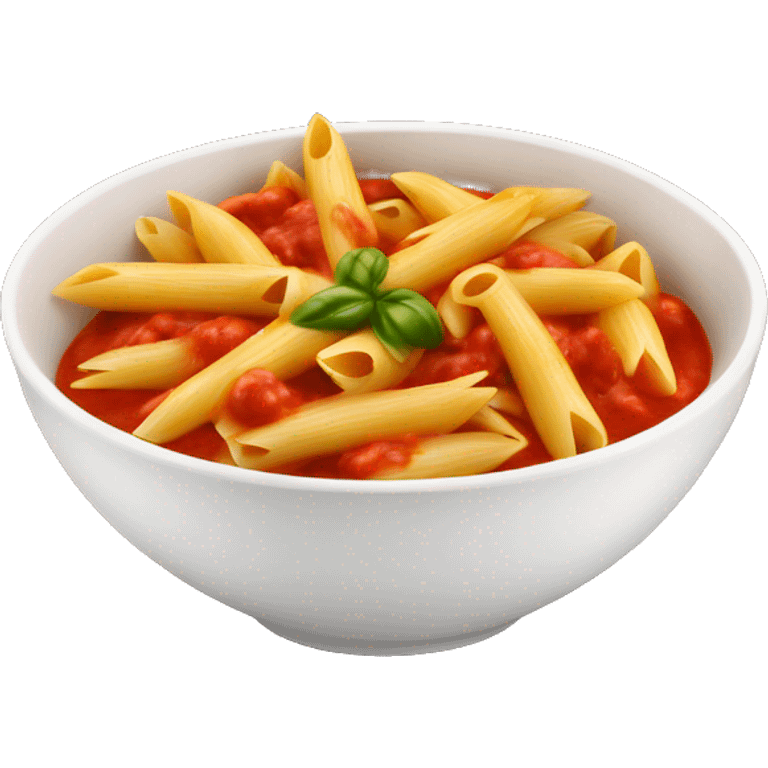 penne with red sauce in a bowl emoji