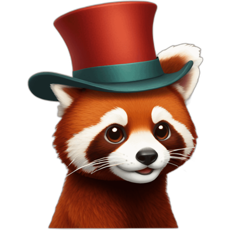 red panda in a hat emoji