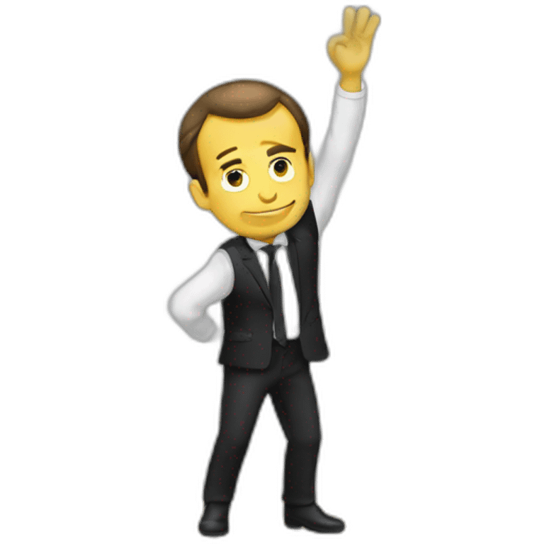 Macron qui dab emoji