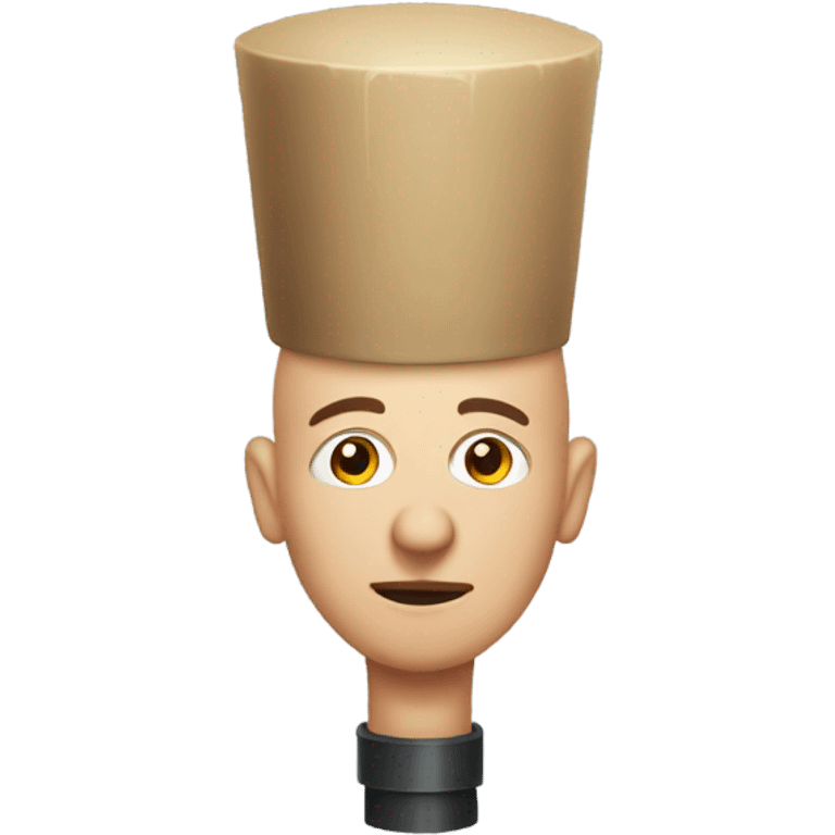 Bald man with plunger on his head emoji