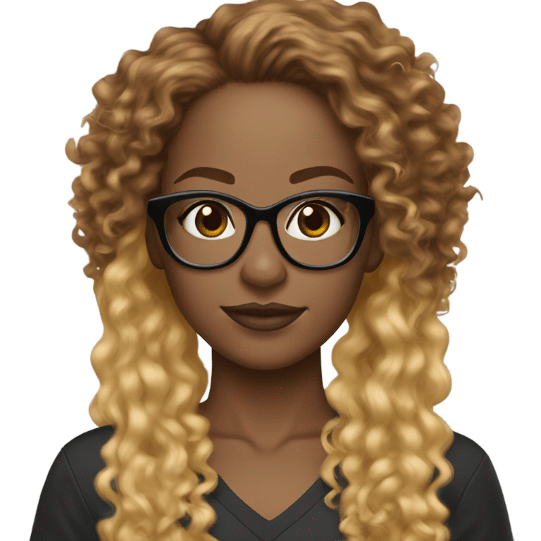 steelers nfl girl light brown skin long red blonde curly glasses emoji