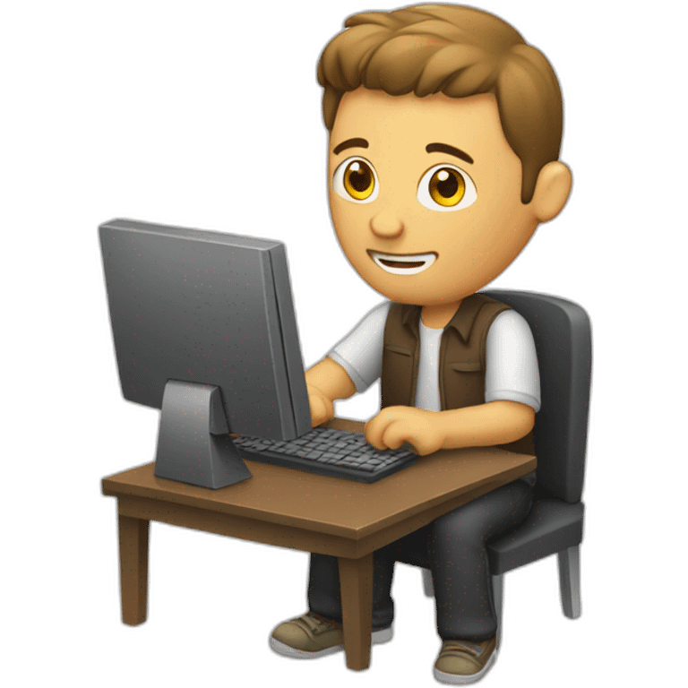 man with computer  emoji