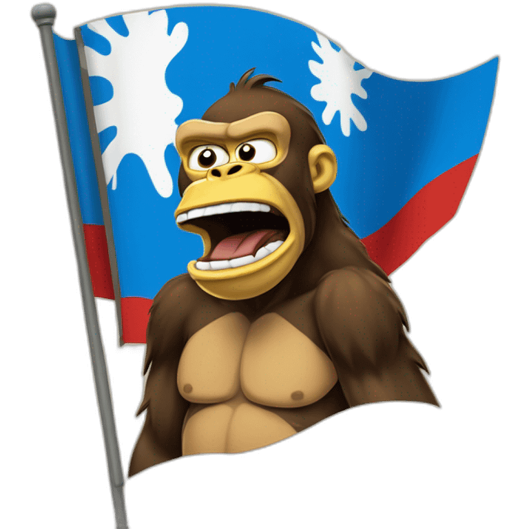 ape simpson yells at bavaria flag emoji