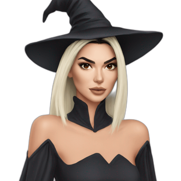 kendall jenner halloween witch emoji