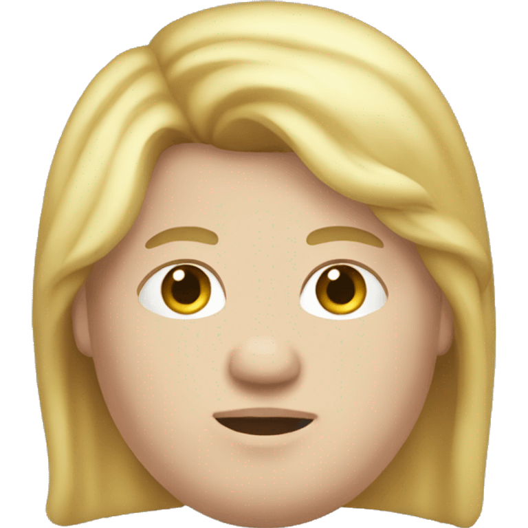 Obese, young male, long blonde hair emoji