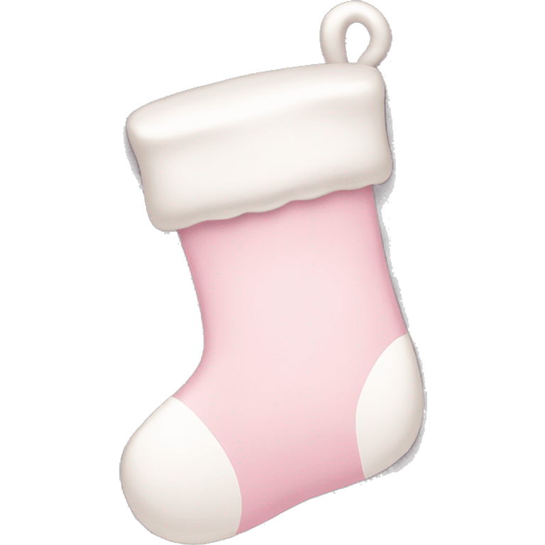  light pink Christmas stocking emoji