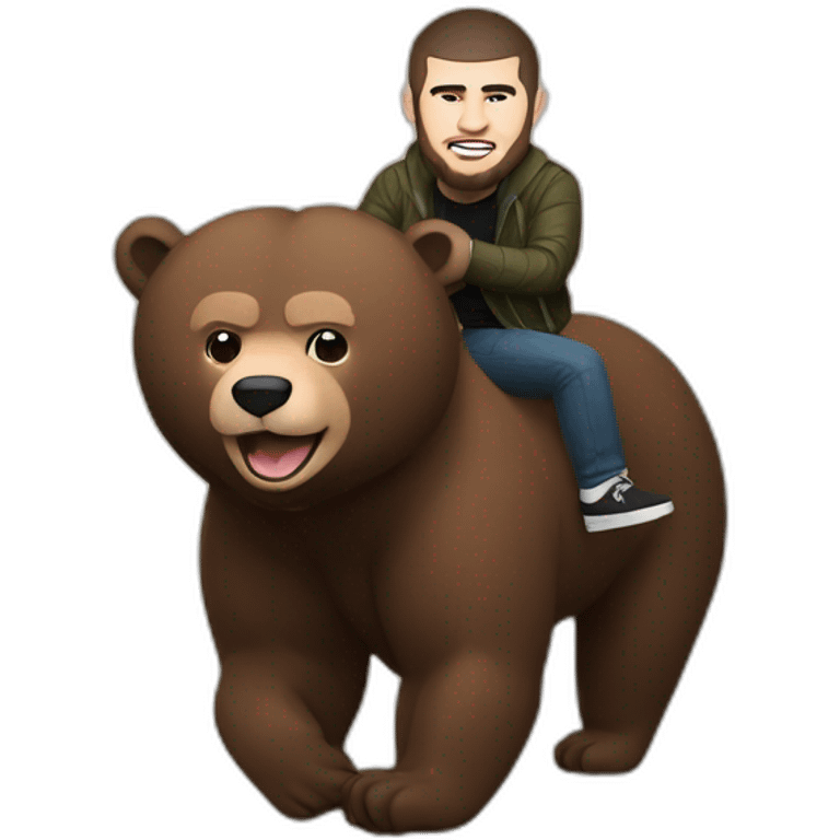 khabib nurmagomedov riding a bear emoji