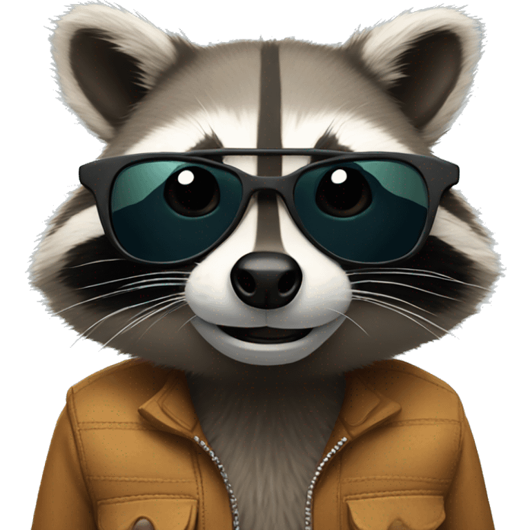 raccoon with oakleys emoji