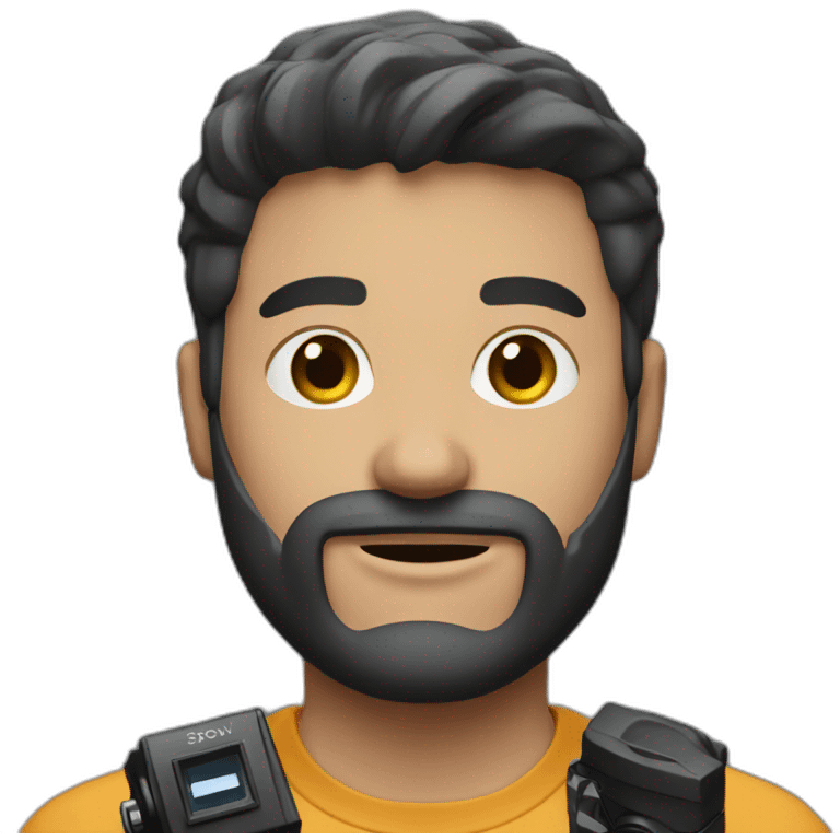 Guy with Sony fx30 camera emoji