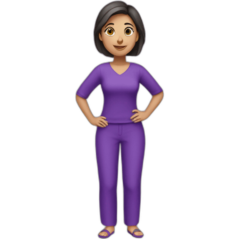 Armenian woman saying hello in purple clothes  emoji