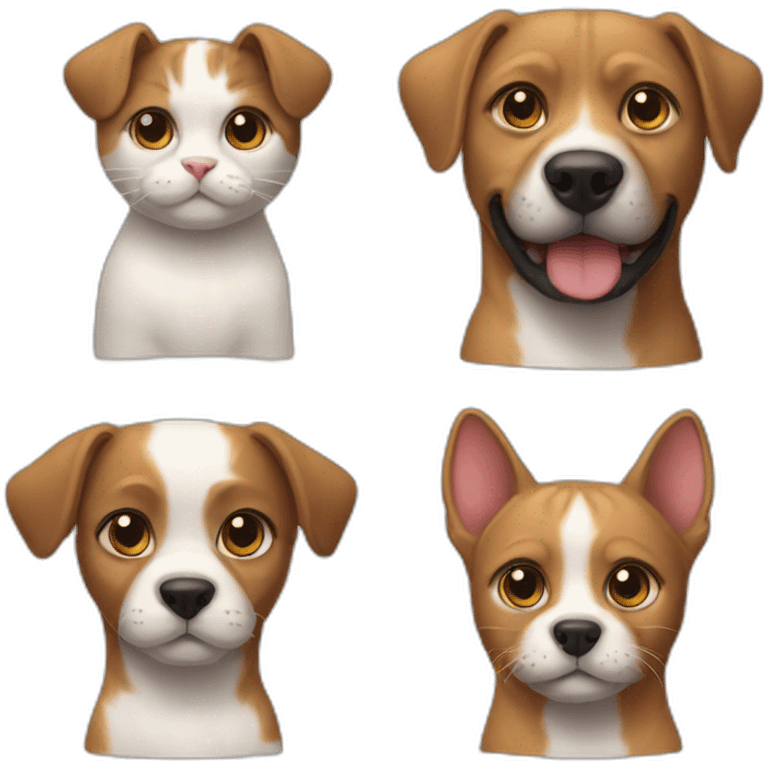 Cat and dog mutation emoji