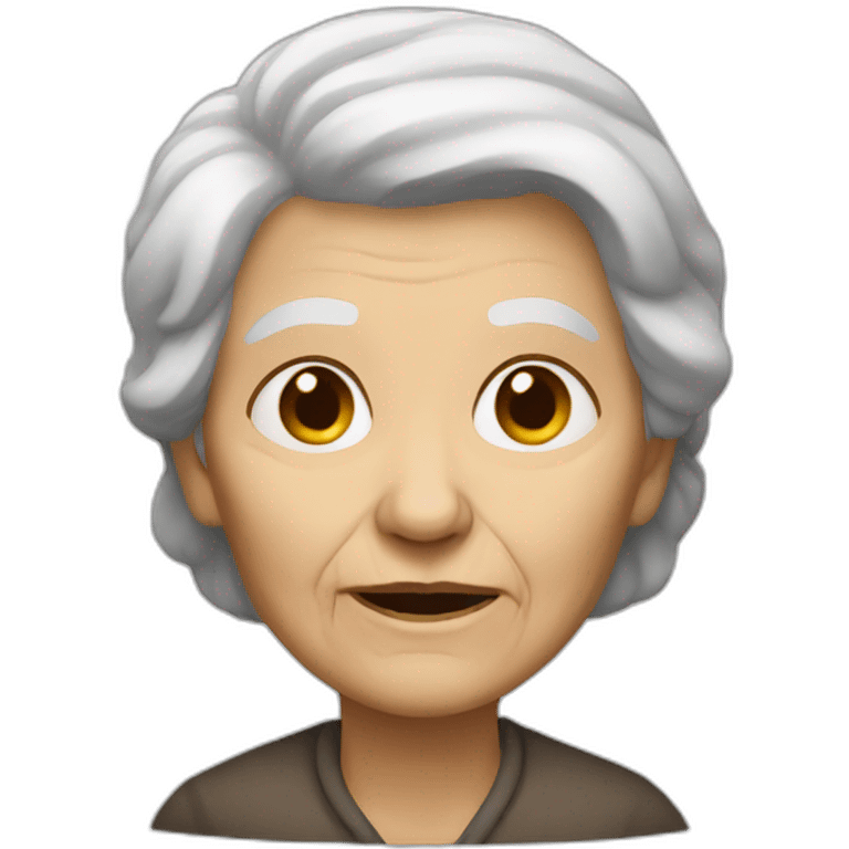 Old woman dead emoji