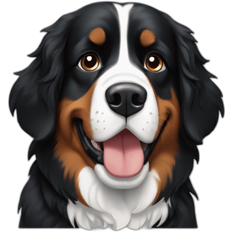 bernese mountain dog  its back emoji