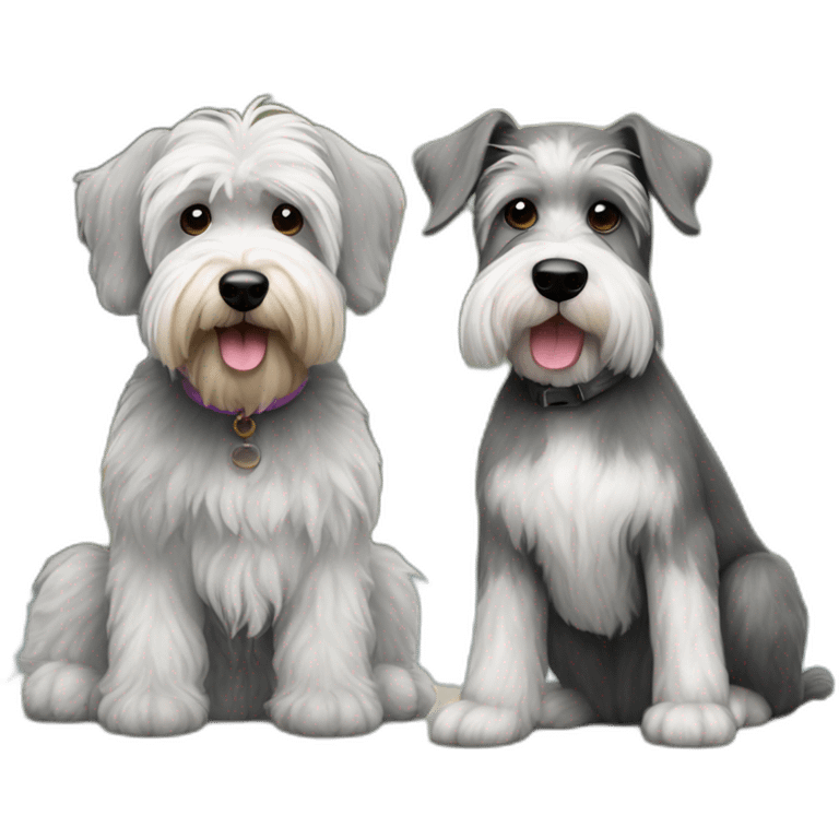 Bernadoodle and mini schnauzer emoji